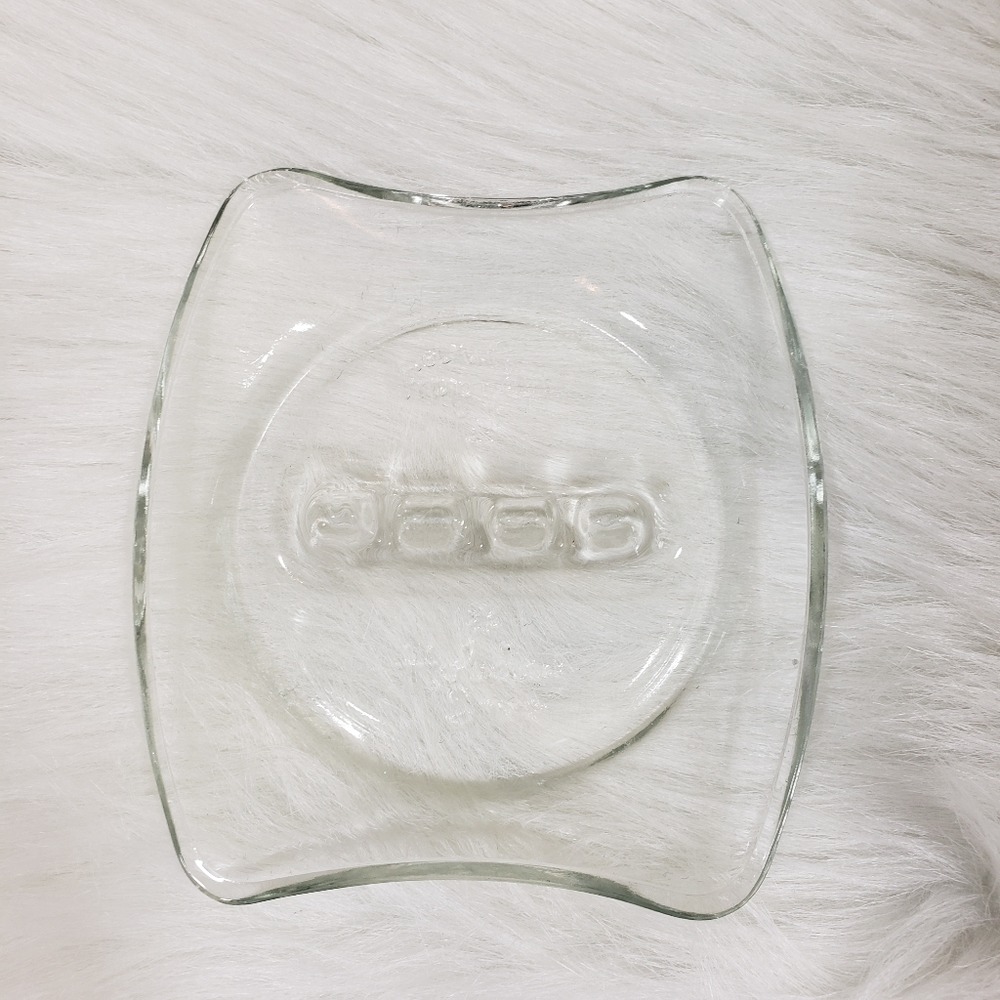 Vintage Holiday‎ Inn hotel clear glass ashtray